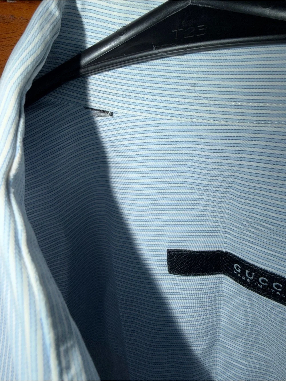 Vintage Gucci Light Blue Pinstripe Men’s Dress Shirt by Tom Ford